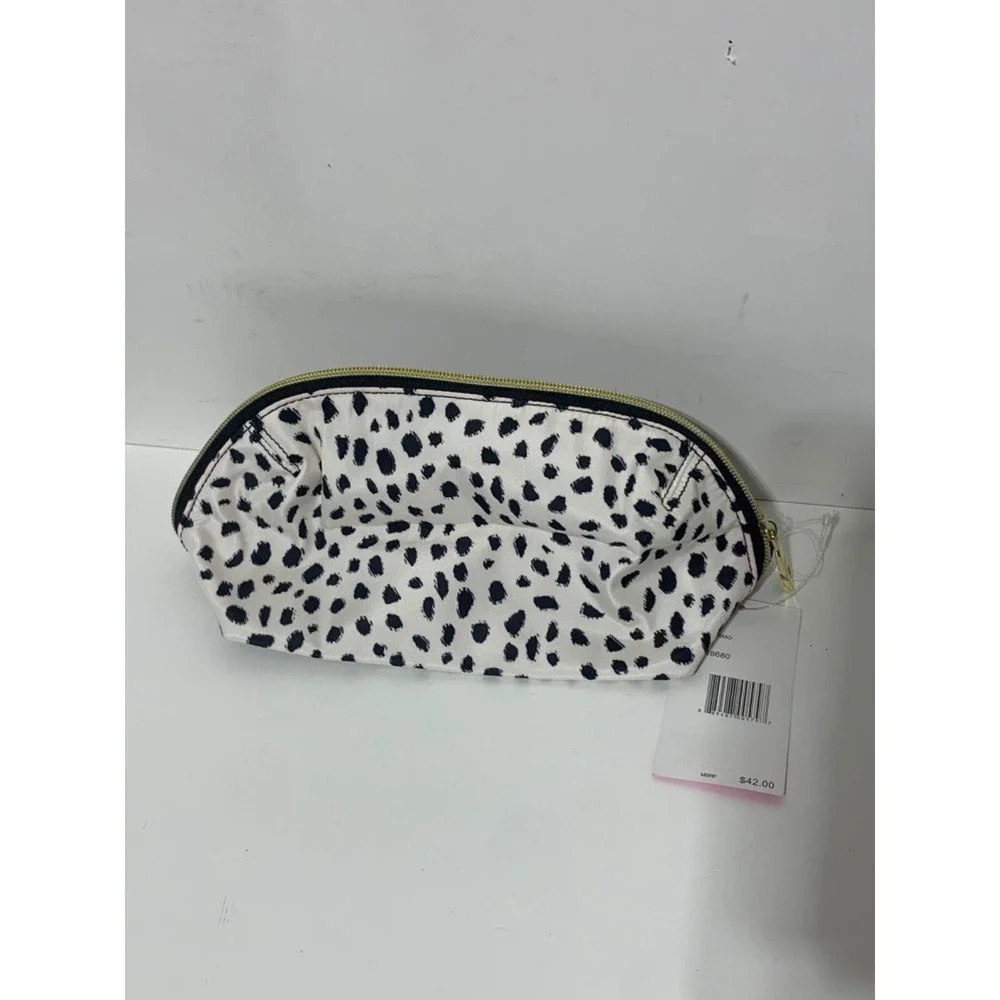 Betsey Johnson Black and White Polka Dot Nylon Tote and Matching Zippered Bag